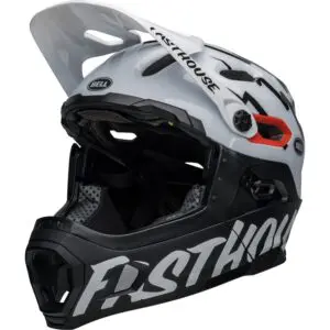 Bell Super DH Spherical Fasthouse fullface kerékpáros sisak [fekete / fehér, 53-58 cm (M)]