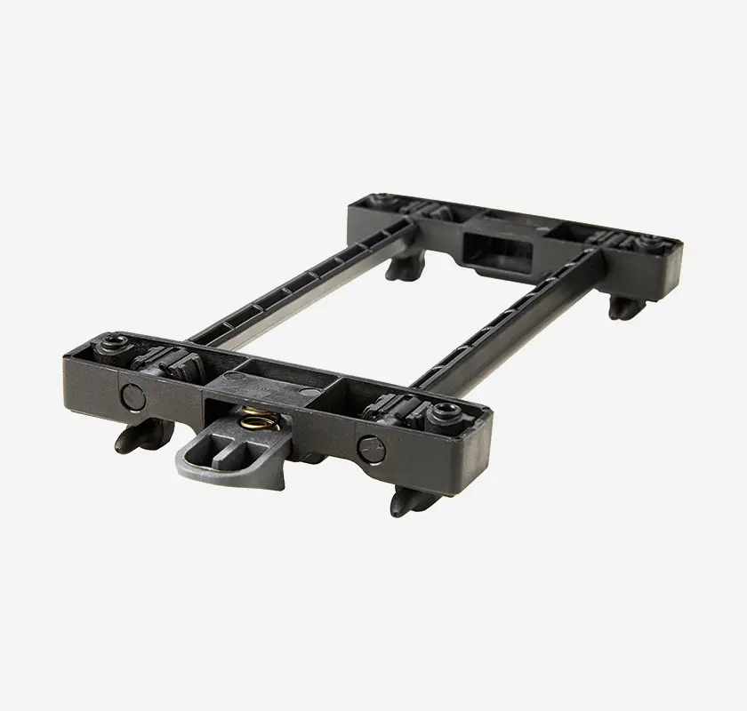 Basil táska/kosár adapter - Racktime Snap-it 1.0, segítségével levehetővé tehetők a táskák,kosarak (pl. a legtöbb Stevens, KTM, Scott, Gepida csomagtartókkal kompatibilis)