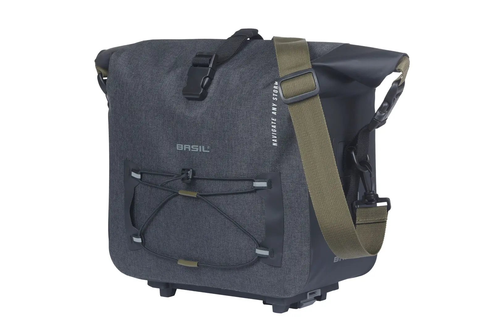 Basil csomagtartó táska Navigator Storm Trunkbag MIK 2.0 adapterrel (TBA 70173), 13literes, szürke