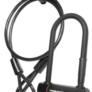 Trelock U5 Mini Flex kulcsos U-lakat [fekete, 17.8 cm]