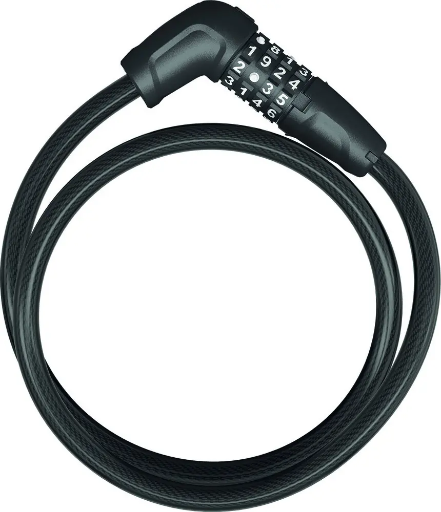 ABUS kábel lakat számzárral Numerino 5410C/85, fekete (AB 16563, AB 16564 - 5412C/85 helyettesítő)